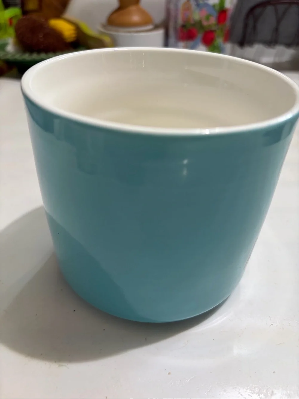 Opalhouse Turquoise and White Stoneware Mug